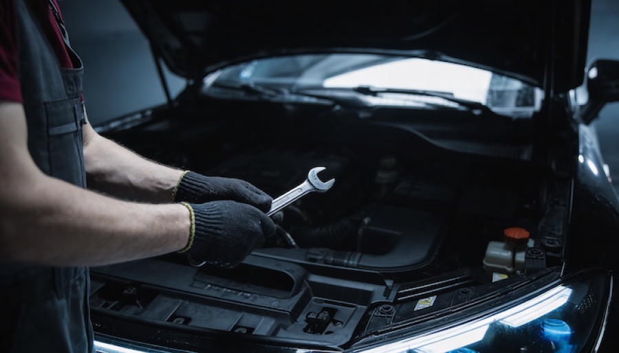 Vehicle repair and maintenance illustration
