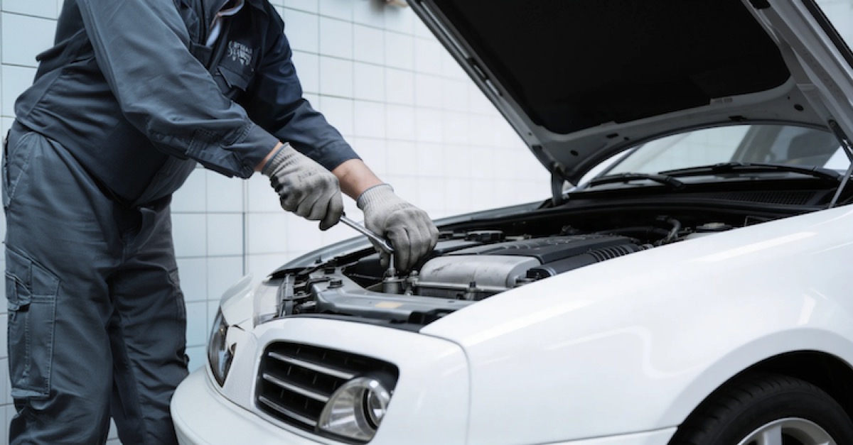 Fast car repair illustration