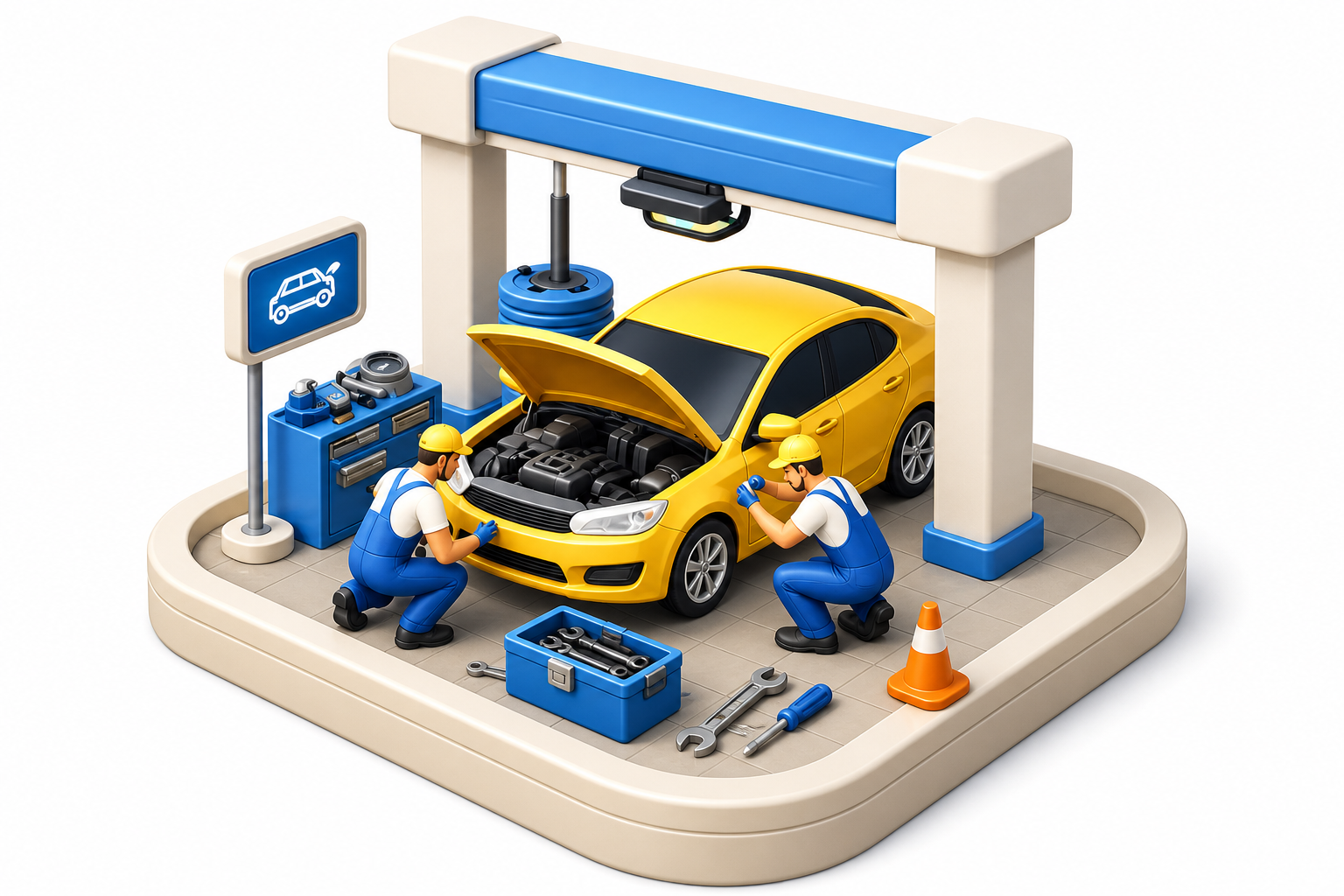 ASE-certified technician performing full-service auto repair at SK Auto Services in San Jose, CA